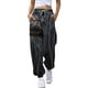 thumbnail image 3 of Pantalones deportivos holgados con tobillos atados para mujer con estampado digital de seda de leche, serie Halloween, 3 of 6