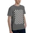 thumbnail image 2 of Bingfone Black And White Checkerboard Men'S Loose Fit Short-Sleeve Pocket T-Shirt, 2 of 7