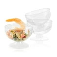 thumbnail image 2 of Mini Serve 3 oz Clear Plastic Footed Bowl - 3" x 3" x 2 1/4" - 25 count box, 2 of 11