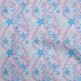thumbnail image 1 of oneOone Polyester Spandex Pastel Purple Fabric Beach Seashell Craft Projects Decor Fabric Printed By The Yard 56 Inch Wide, 1 of 4