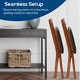 thumbnail image 3 of Stakmore True Mission Folding Chair, Fruitwood with Black Vinyl Seat (2-Pack), 3 of 6