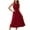 Red, variant on Inleife Womens Dresses Women Leisure Vacation Travel Dress High Waisted Pleated Sleeveless Summer Dress