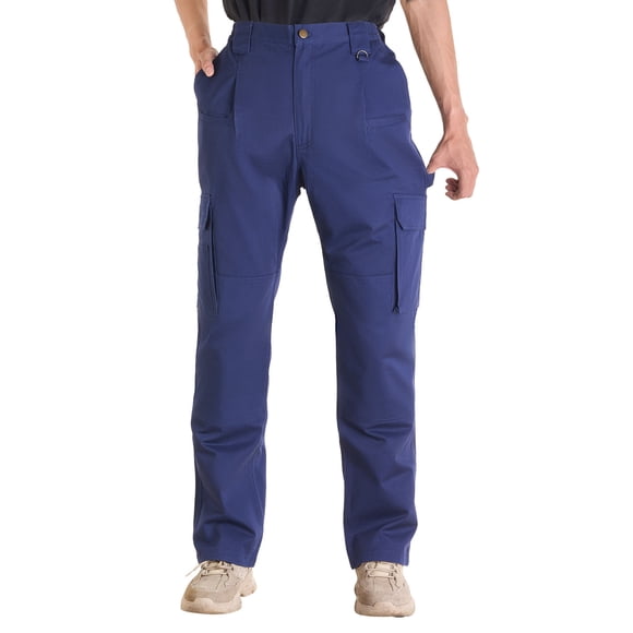 VEVOR FR Pants for Men Flame-Resistant Cargo Pants Multi-Pockets L Dark Blue