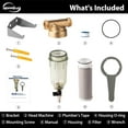 thumbnail image 6 of iSpring WSP2PK21 Reusable Whole House Spin Down Sediment Water Filters, Twin Pack with 200 Microns and 100 Microns Filter Sizes, Clear Housing, Lead-Free Brass, 6 of 8
