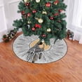 thumbnail image 2 of FMSHPON Howling Wolf's Xmas Christmas Tree Skirt Stand Mat for Holiday Party Decoration Indoor Outdoor 48 inches, 2 of 3