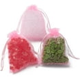 thumbnail image 1 of 100 bolsas de organza para regalo con cordón, ideales para joyas, bodas, fiestas y Navidad. Color rosa. Medidas: 12 x 9 cm., 1 of 4