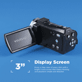 thumbnail image 3 of Vivitar PopCam Digital Camcorder, 48MP, Full HD 1080p Video Camera with 3" Flip Screen, 16x Digital Zoom, Built-in Microphone, Compact Vlogging Camera for Beginners, Travel, & Family Recording, 3 of 15