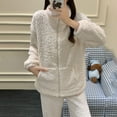 thumbnail image 6 of Womens Fleece Pajama Sets Long Sleeve Zip Up Jackets Pants Set Womens Loungewear Set Womens Pjs Sets Winter, 6 of 6