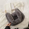 thumbnail image 4 of Bolso de mano de piel sintética para mujer, bolso informal para axila, bolso suave para otoño e invierno (gris), 4 of 8