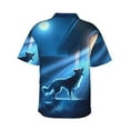 thumbnail image 3 of Daiia A Wolf Barks Out A Window Hawaiian Shirt for Men Gentle Cotton Regular Short Sleeve Casual-Small, 3 of 9