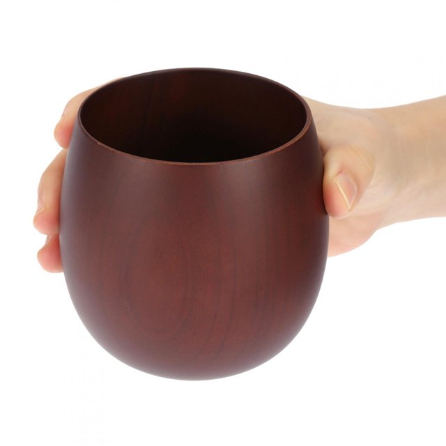 Taza de té de madera, barro de café de madera natural tradicional Big Belly Wood Tea Cup Bar Supplies Big Belly Wood Tea Cup Ecomeon no