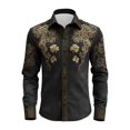 thumbnail image 4 of Camisetas de Navidad de Manga Larga de los Hombres de Moda Casual de Manga Larga Camiseta de Blusa de Cuello para Primavera Invierno Al Aire Libre Diario, 4 of 8