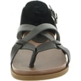 thumbnail image 3 of JOURNEE COLLECTION Womens Grey Gray Padded Strappy Adjustable Strap Stretch Ziporah Round Toe Buckle Thong Sandals 10, 3 of 3