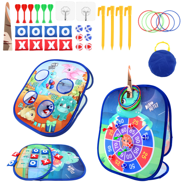 Achort Bean Bag Toss Outdoor Games for Kids, 5 in 1 Toss Game Kit