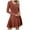 Brick Red, variant on felwors Women's Long Sleeve Sweater Maxi Dresses V Neck Casual Fall A-Line Fall Long Dresses Dark Gray, XXL