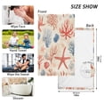 thumbnail image 6 of Yayeee 2 Pack Hand Towels for Bathroom 100% Cotton 16" x 28" Soft Absorbent Kitchen Towel, Blue Starfish, 6 of 7