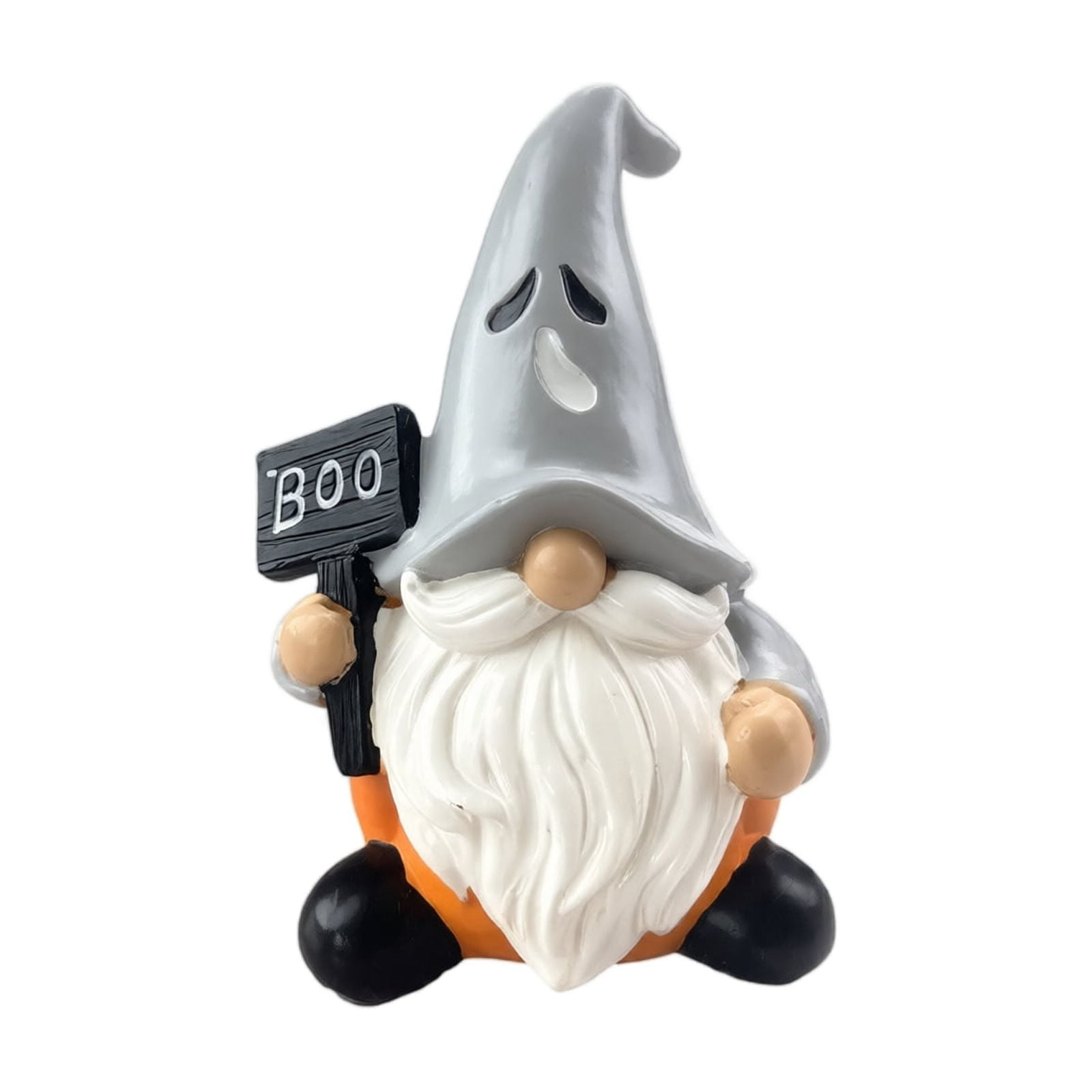 GIPQJK Halloween Pumpkin Gnome Resin Figurine Creative Magician Dwarf Statue for Holiday Tabletop Decor Atmosphere Ornament B