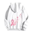 thumbnail image 6 of Breast Cancer Awareness Zip Up Hoodie Women Oversized Graphic Hooded Jackets Casual Fall Preppy Long Sleeve Sweatshirts, 6 of 7