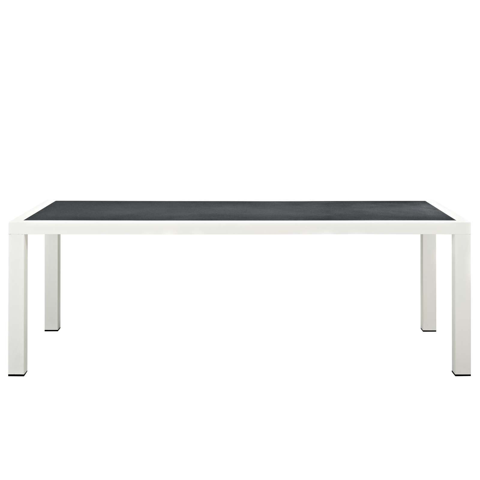 Modern Contemporary Urban Design Outdoor Patio Balcony Garden Furniture Lounge Dining Table, Aluminum Metal Steel, White - image 3 of 5