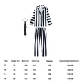 thumbnail image 3 of Traje A Rayas para Hombre Disfraz Beetlejuice Halloween Transpirable Adultos Color Blanco, 3 of 9