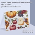 thumbnail image 4 of Dailycode Light Switch Plate Covers 2 Gang Wall Plate Plastics Outlet Covers for Kitchen Home Office Decor Apple Berry Pumpkin, 4 of 8