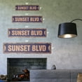 thumbnail image 2 of SUNSET BLVD Vintage Aluminum Street Sign los angeles california Hollywood LA rustic metal tin | Indoor/Outdoor |  24" Wide, 2 of 4