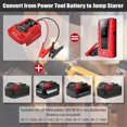 thumbnail image 2 of Jumper Cables Jump Charger for Milwaukee 18V LithiumIon Batteries, 11AWG 30A Car Jump Starter, 2 of 5