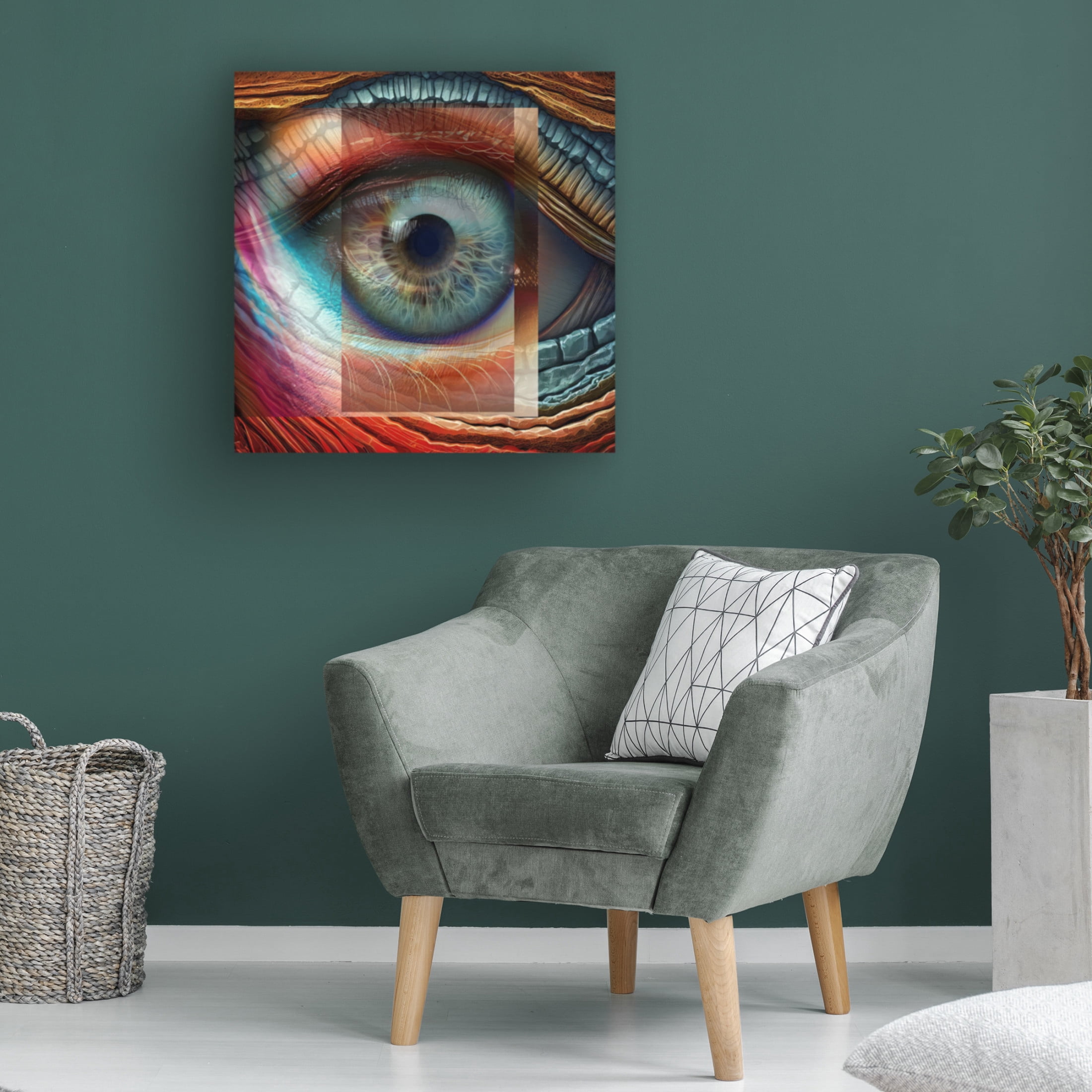 Canvas Wall Art - David Manlove 'Evolution Eyes 2' Wall Art for Living Room, Bedroom, or Office Décor by Trademark Fine Art - 24 x 24 Inches