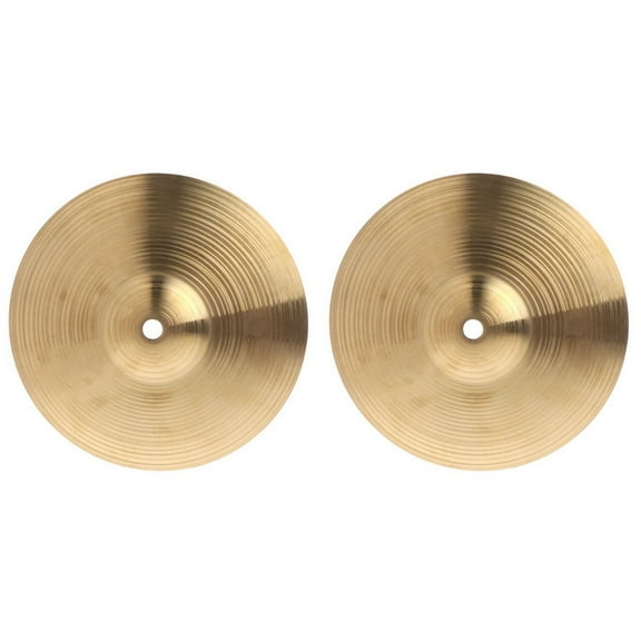 2pcs 10-Inch Brass Cymbal Metal Crash Cymbal Drum Cymbals Drum Percussion Musical Instrument for Players