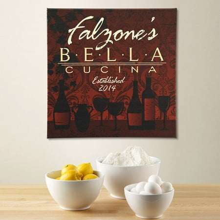 Personalized Bella Cucina Canvas, 11" x 11"