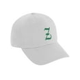 thumbnail image 2 of Daxton Low Profile Adjustable Baseball Dad Hat Cap Old English Font Alphabet A to Z, White Hat Green Z, 2 of 4