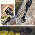 thumbnail image 4 of Llave de cuchara de tenedor Spork de acero inoxidable multifuncional para picnic (negro), 4 of 8