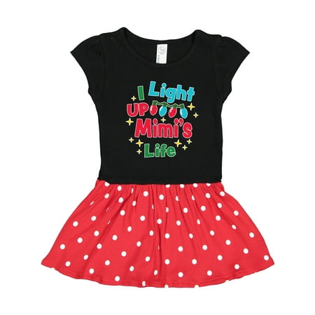 

Inktastic Christmas I Light Up Mimi s Life Gift Toddler Girl Dress