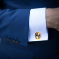 thumbnail image 4 of Football Elegant Mens Cufflink Set for Formal Attire, Made of Stainless Steel, for Business Meetings, 4 of 6