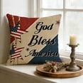 thumbnail image 5 of Independence Day Throw Pillow Cover, HD Printed Patriotic Decorative Pillowcase for Sofa, Couch, Bed, Living Room, 4th of July Home Decor, No Pillow Insert Included for Easy Replacement, 18*18in, C, 5 of 5