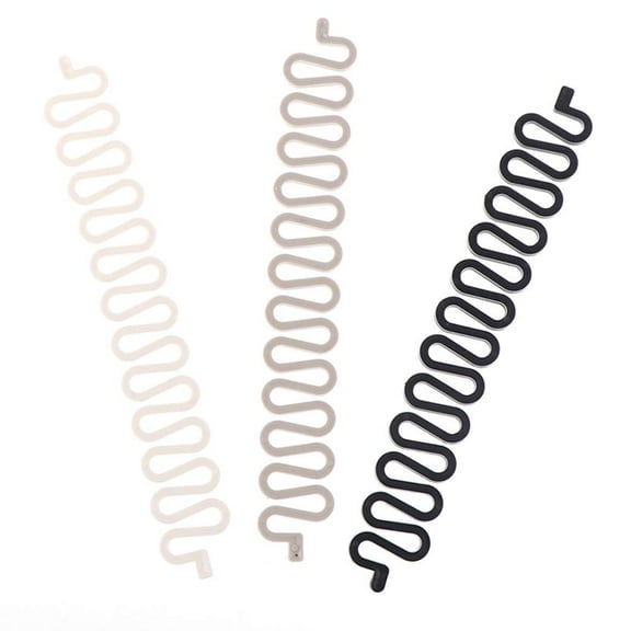 3 Pcs (Black, Gray, White) Female Hair Styling Braid Fish Bone Braid Centipede Hairdresser Twist Braid Hair Accessories DIY Hairstyle French Braid Tool Accessories