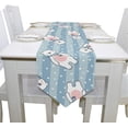 thumbnail image 4 of SKYSONIC Table Runner Cute Polar Bear and White Dots Washable Table Cloth Runner for Holiday Home Wedding Table Top Decoration 13x90 Inches, 4 of 5