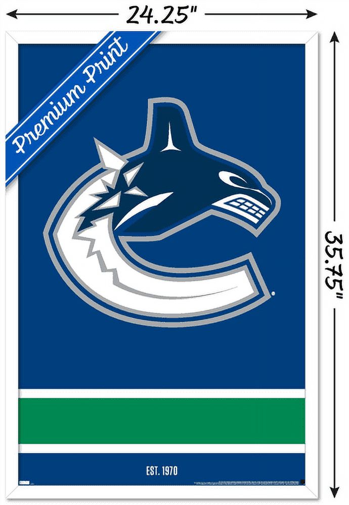 NHL Vancouver Canucks - Logo 21 Wall Poster, 22.375" x 34", Framed