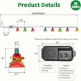 thumbnail image 5 of 30 Lights Christmas Musical Bell String Lights, 25 Classical Holiday Songs, 7 Functions Multicolor Bulb Green Wire Light With Multicolor Bells For Indoor Xmas Tree Decorations, 5 of 5