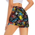 thumbnail image 3 of Vsdgher Monster Car Print Women's Running Double Layer Shorts High Waisted with Pockets Elastic Yoga Workout Athletic Gym Sports, 3 of 8