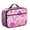 Geometric Flower and-1, variant on Geometric Flower and Dahlia Pink Insulated Lunch Bag Teens,Bento School Lunch Bag for Teens for Work,Picnic or Travel 10.6x7.7x4.3 Inches,12 Can Capacity