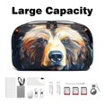 thumbnail image 3 of Bear Digital Storage Bag Pouch, Hard Drive Bag, Laptop Cord Organizer, Cable Organizer, Oxford Fabric Waterproof Electronics Travel Case - 5.9x9.44x3.14 in., 3 of 6