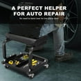thumbnail image 6 of JACK BOSS Rolling Creeper Garage/Shop Seat: Padded Mechanic Stool with Tool Tray Storage, Black Large,ATR6300BW, 6 of 6
