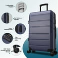 thumbnail image 4 of SANOPY 3-Piece Carry On Luggage Set, Hardside Suitcase Set with TSA Lock Spinner Wheels, Blue, 4 of 8