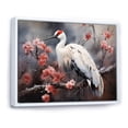 thumbnail image 2 of Designart "Redcrowed Crane China Art painting II" Animals Floater Framed Canvas Print, 2 of 7