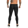thumbnail image 7 of GINGTTO Mens Chinos Slim Fit Flat-Front Skinny Dress Pants Black Plaid, 7 of 7