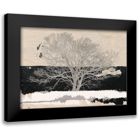 Alessio, Aprile 14x11 Black Modern Framed Museum Art Print Titled - Silver Tree