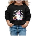 thumbnail image 3 of Kids Halloween Sweatshirt Girls Boys Plain Crewneck Long Sleeve Pullover Tops, Trendy Loose Fit Casual Kids Daily Clothes, 3 of 5