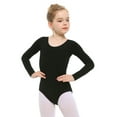 thumbnail image 6 of Stelle 3 Piece Ballet Leotard Long Sleeve Outfit Dress Set with Tie up Chiffon Skirt Tights Ballerina Dance Combo for Toddler Girls,Black,2-3T, 6 of 6