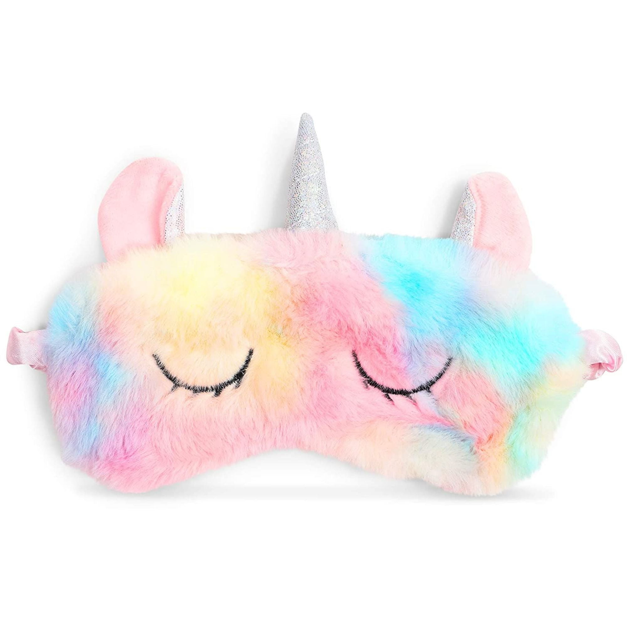 Unicorn Sleeping Eye Mask Cute Satin And Faux Fur Travel Sleep Eye 
